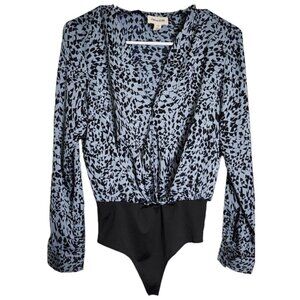 Open Edit Blue and Blue Bodysuit XXS